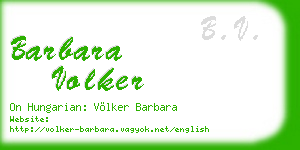 barbara volker business card