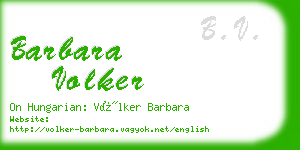 barbara volker business card